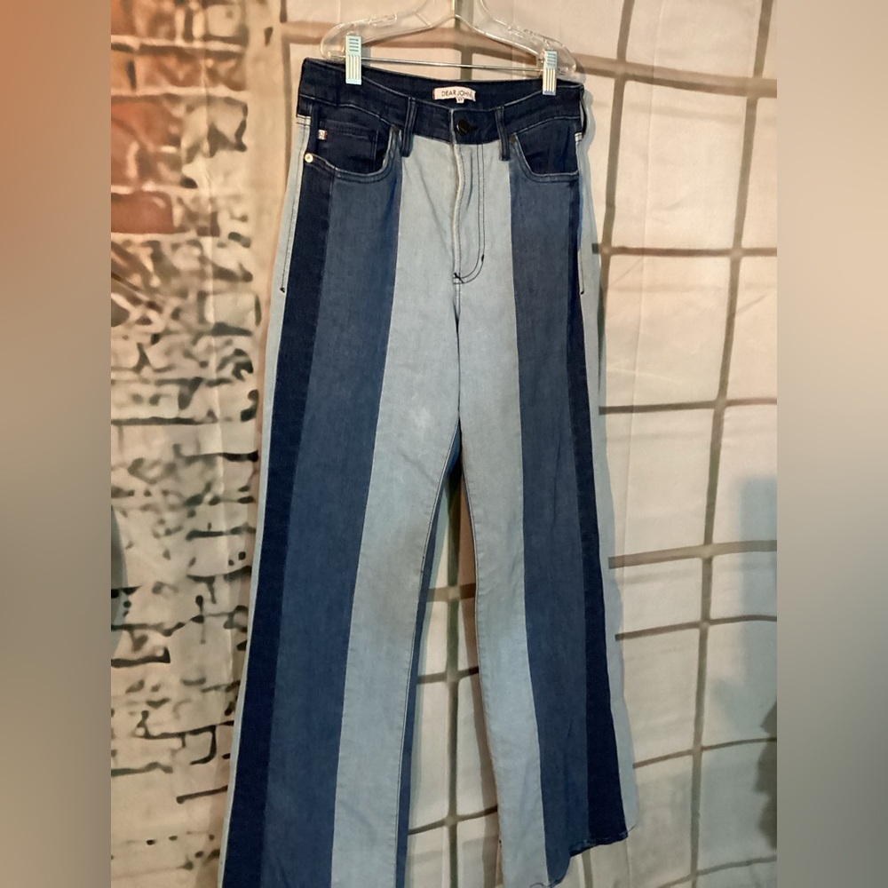 Dear John Two-Tone Patchwork Retro Wide Flare Leg… - image 4